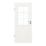 Frontansicht von GARANT Zimmertür Quer Authentic Bianco CPL mit Lichtausschnitt LA-6 Sprosse SP4