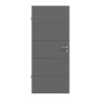 Frontansicht von HÖRMANN Innentür Groove 15 Staubgrau RAL 7037 Lack DesignLine