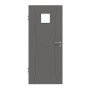 Frontansicht von HÖRMANN Innentür Groove 20 Staubgrau RAL 7037 Lack DesignLine mit Lichtausschnitt LA 14