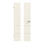 Frontansicht von Innentür-Set Linea 03 LA-03 reverse Weißlack mit Zarge und Drücker