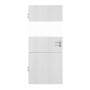 Frontansicht von HÖRMANN Innentür Pure 2 Eiche Weiß Duradecor DesignLine mit Lichtausschnitt quer mit bündiger Lisene Plain 79-7