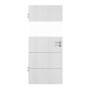 Frontansicht von HÖRMANN Innentür Pure 2 Eiche Weiß Duradecor DesignLine mit Lichtausschnitt quer mit bündiger Lisene Plain 80-7