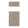 Frontansicht von HÖRMANN Innentür Pure 2 Nordeiche Duradecor DesignLine mit Lichtausschnitt quer mit bündiger Lisene Plain 80-7
