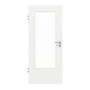 Frontansicht von GARANT Objektinnentür D354-60 Designer White Resopal mit Lichtausschnitt LA-DIN
