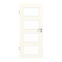 Frontansicht von GARANT Objektinnentür 0105-60 Pearl White CePaL mit Lichtausschnitt LA-11