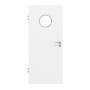 Frontansicht von GARANT Objektinnentür D354-60 Designer White Resopal mit Lichtausschnitt LA-12