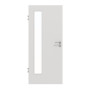 Frontansicht von GARANT Objektinnentür 0160-60 Silver Grey CePaL mit Lichtausschnitt LA-4 bandseitig
