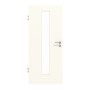 Frontansicht von GARANT Objektinnentür 0105-60 Pearl White CePaL mit Lichtausschnitt LA-4 mittig