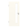 Frontansicht von GARANT Objektinnentür 0105-60 Pearl White CePaL mit Lichtausschnitt LA-4 schlossseitig