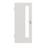 Frontansicht von GARANT Objektinnentür 0160-60 Silver Grey CePaL mit Lichtausschnitt LA-4 schlossseitig