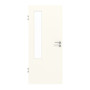 Frontansicht von GARANT Objektinnentür 0105-60 Pearl White CePaL mit Lichtausschnitt LA-5 bandseitig