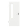 Frontansicht von GARANT Objektinnentür D354-60 Designer White Resopal mit Lichtausschnitt LA-5 bandseitig