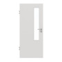 Frontansicht von GARANT Objektinnentür 0160-60 Silver Grey CePaL mit Lichtausschnitt LA-5 schlossseitig