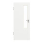 Frontansicht von GARANT Objektinnentür D354-60 Designer White Resopal mit Lichtausschnitt LA-5 schlossseitig