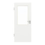 Frontansicht von GARANT Objektinnentür D354-60 Designer White Resopal mit Lichtausschnitt LA-6