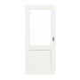 Frontansicht von Coso 20 LA-01 Weißlack RAL 9016 Premium Schiebetür