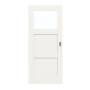 Frontansicht von Coso 35 LA-01 Weißlack RAL 9016 Premium Schiebetür