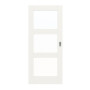 Frontansicht von Coso 35 LA-03 Weißlack RAL 9016 Premium Schiebetür