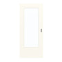 Frontansicht von GARANT Schiebetür 0105-60 Pearl White CePaL mit Lichtausschnitt LA-DIN