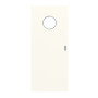 Frontansicht von GARANT Schiebetür 0105-60 Pearl White CePaL mit Lichtausschnitt LA-12