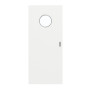 Frontansicht von GARANT Schiebetür D354-60 Designer White Resopal mit Lichtausschnitt LA-12