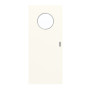 Frontansicht von GARANT Schiebetür 0105-60 Pearl White CePaL mit Lichtausschnitt LA-13