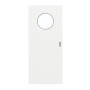 Frontansicht von GARANT Schiebetür D354-60 Designer White Resopal mit Lichtausschnitt LA-13