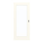 Frontansicht von GARANT Schiebetür 0105-60 Pearl White CePaL mit Lichtausschnitt LA-2
