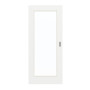 Frontansicht von GARANT Schiebetür D354-60 Designer White Resopal mit Lichtausschnitt LA-2