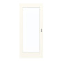 Frontansicht von GARANT Schiebetür 0105-60 Pearl White CePaL mit Lichtausschnitt LA-3