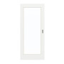 Frontansicht von GARANT Schiebetür D354-60 Designer White Resopal mit Lichtausschnitt LA-3