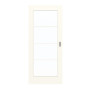 Frontansicht von GARANT Schiebetür 0105-60 Pearl White CePaL mit Lichtausschnitt LA-3 Sprosse SP10