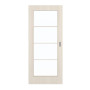 Frontansicht von GARANT Schiebetür Authentic Perl GCK08 mit Lichtausschnitt LA-3 Sprosse SP10