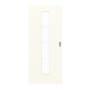 Frontansicht von GARANT Schiebetür 0105-60 Pearl White CePaL mit Lichtausschnitt LA-4 mittig Sprosse SP10