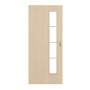 Frontansicht von GARANT Schiebetür Authentic Sand GCK08 mit Lichtausschnitt LA-4 schlossseitig Sprosse SP10