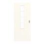 Frontansicht von GARANT Schiebetür 0105-60 Pearl White CePaL mit Lichtausschnitt LA-5 mittig Sprosse SP10