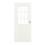 Frontansicht von GARANT Schiebetür Authentic Bianco GCK08 mit Lichtausschnitt LA-6 Sprosse SP2