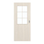 Frontansicht von GARANT Schiebetür Authentic Perl GCK08 mit Lichtausschnitt LA-6 Sprosse SP4