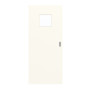 Frontansicht von GARANT Schiebetür 0105-60 Pearl White CePaL mit Lichtausschnitt LA-7
