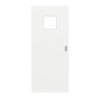 Frontansicht von GARANT Schiebetür D354-60 Designer White Resopal mit Lichtausschnitt LA-7