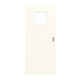 Frontansicht von GARANT Schiebetür 0105-60 Pearl White CePaL mit Lichtausschnitt LA-8
