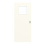 Frontansicht von GARANT Schiebetür 0105-60 Pearl White CePaL mit Lichtausschnitt LA-9