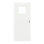 Frontansicht von GARANT Schiebetür D354-60 Designer White Resopal mit Lichtausschnitt LA-9