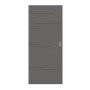 Frontansicht von HÖRMANN Schiebetür Groove 50 Staubgrau RAL 7037 Lack DesignLine