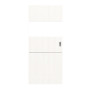 Frontansicht von Pure 2 quer Plain 79-7 ProLine Duradecor Gebürstetes Weiß Schiebetür - Hörmann