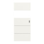 Frontansicht von Pure 2 quer Plain 80-7 ProLine Duradecor Verkehrsweiß RAL 9016 Schiebetür - Hörmann