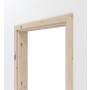 Detailansicht der eckigen Zarge von Innentür-Set Typ 6002-03 Kiefer Massivholz mit Zarge und Drücker - Radex
