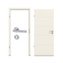 Komplettset-Ansicht von CLASSEN Innentür-Set Dynamic RAL 9010 Weißlack 1.1 mit Zarge und Drücker