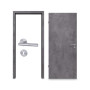 Komplettset-Ansicht von JELD-WEN Innentür-Set Trend Concrete Anthrazit Optima DuriTop CPL mit Zarge und Drücker