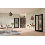 Main-Milieuansicht von GARANT Zimmertür 0901-60 Black Resopal mit Lichtausschnitt LA-3 Sprosse SP2